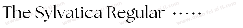 The Sylvatica Regular字体转换